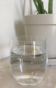 vocal health water glass aloe vera